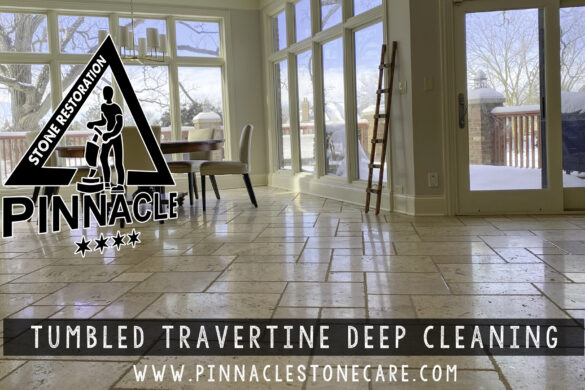 TUMBLED TRAVERTINE DEEP CLEANING AND REFINISHING