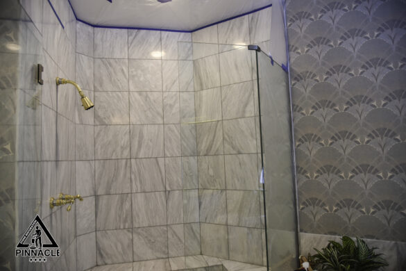 White Marble Shower Restoration