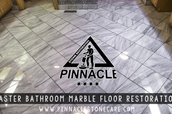 Master Bathroom White Marble Floor Restoration