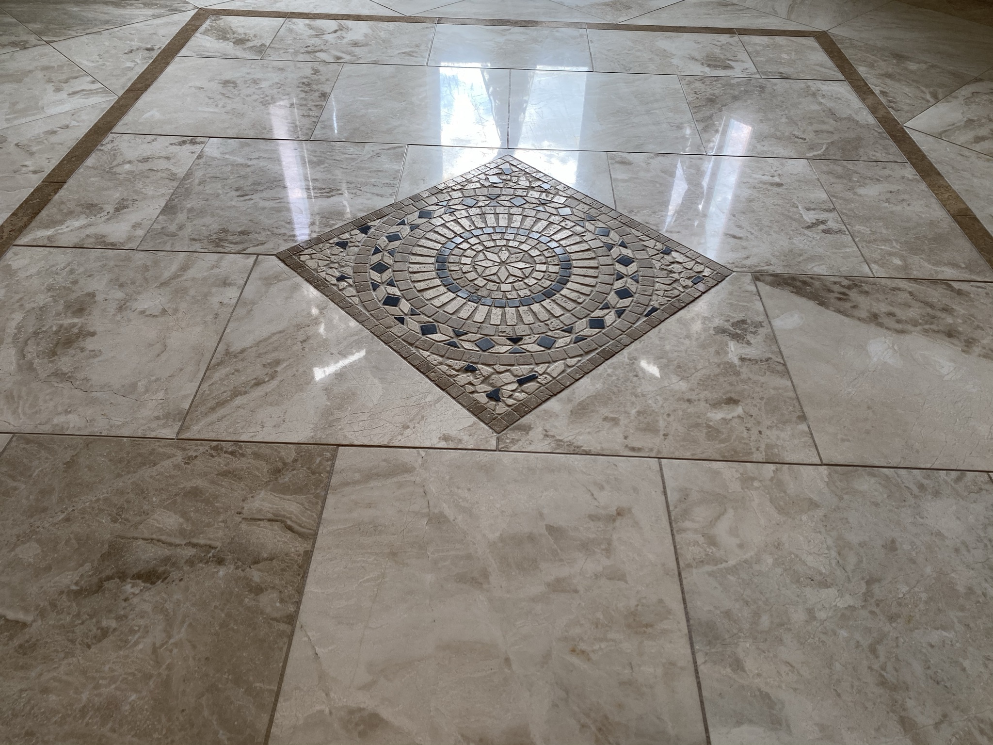 Marble Tile Floor Polishing (marble restoration, grout cleaning, floor polishing, marble sealing)