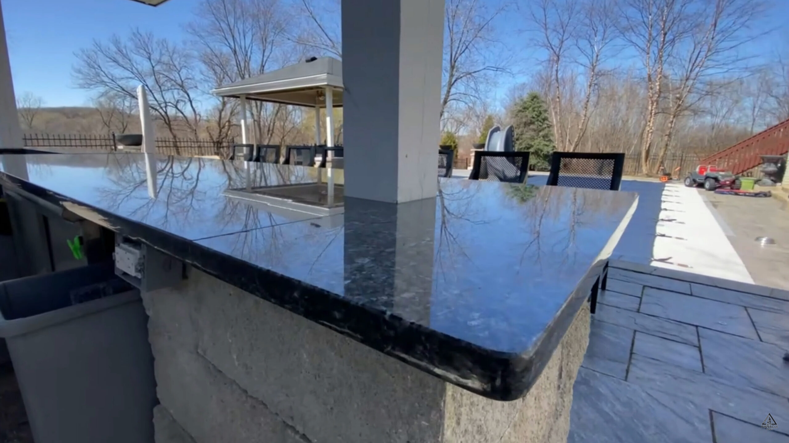 Outdoor granite countertops are ready 4 BBQ season after deep cleaning, buffing, and sealing