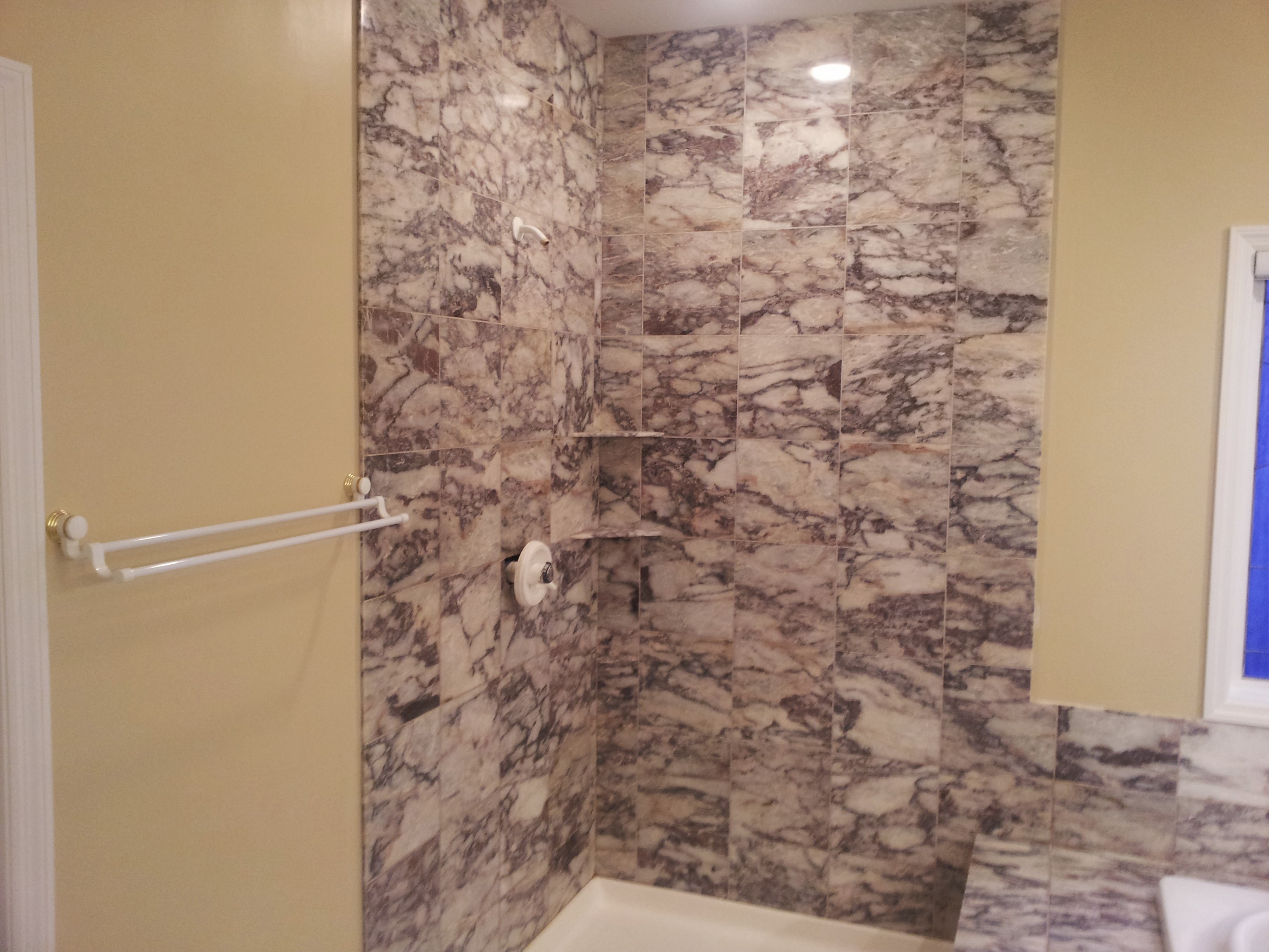 Marble shower restoration