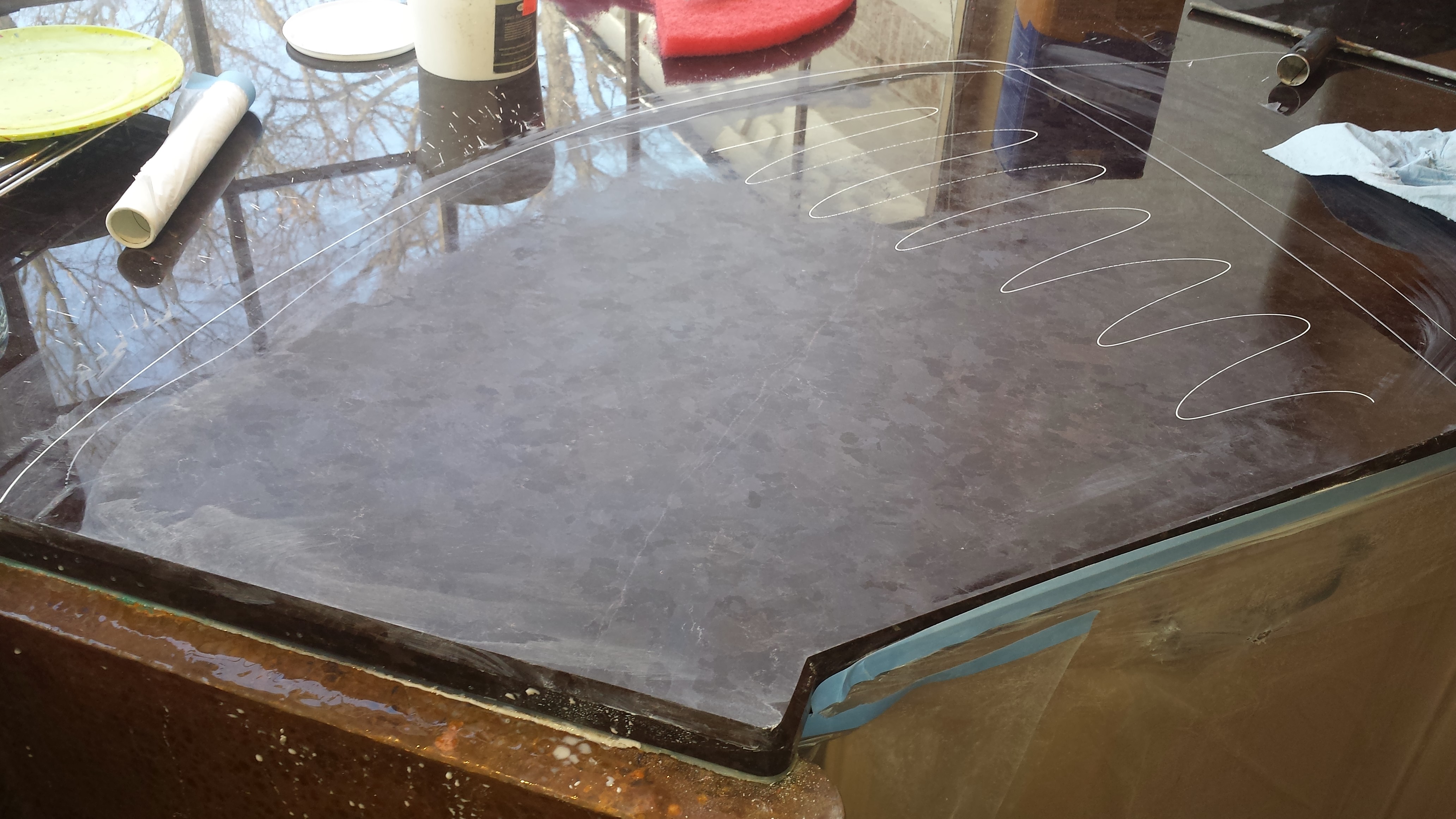 Granite top honing and polishing