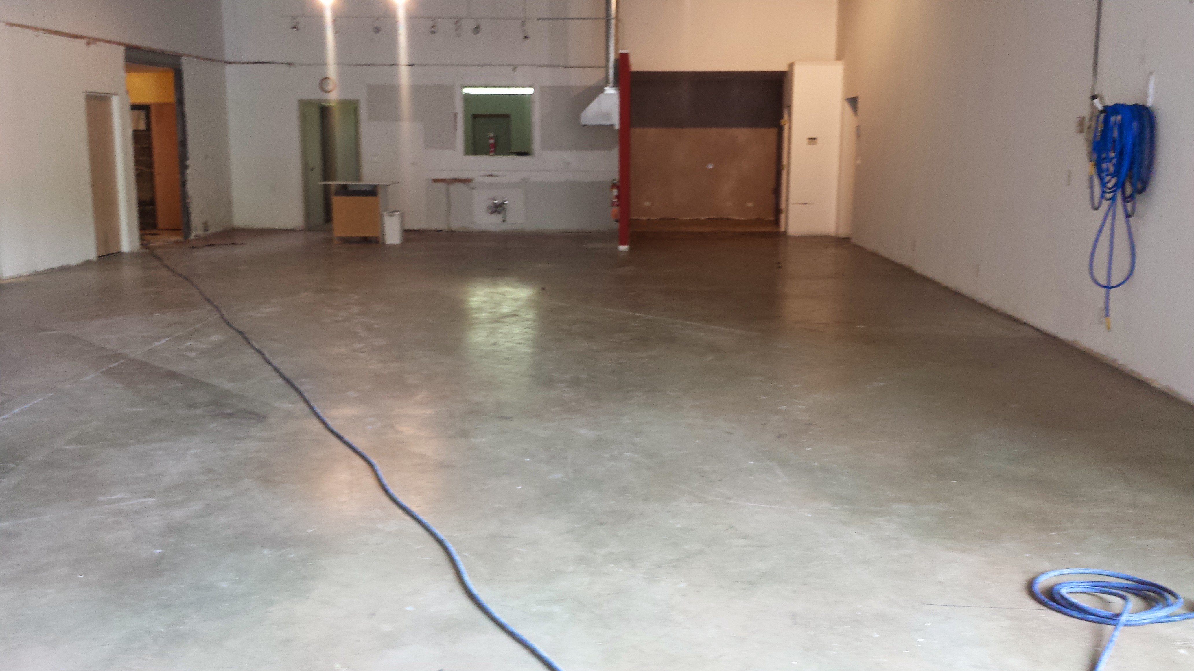 Concrete polishing at Warehouse/Showroom