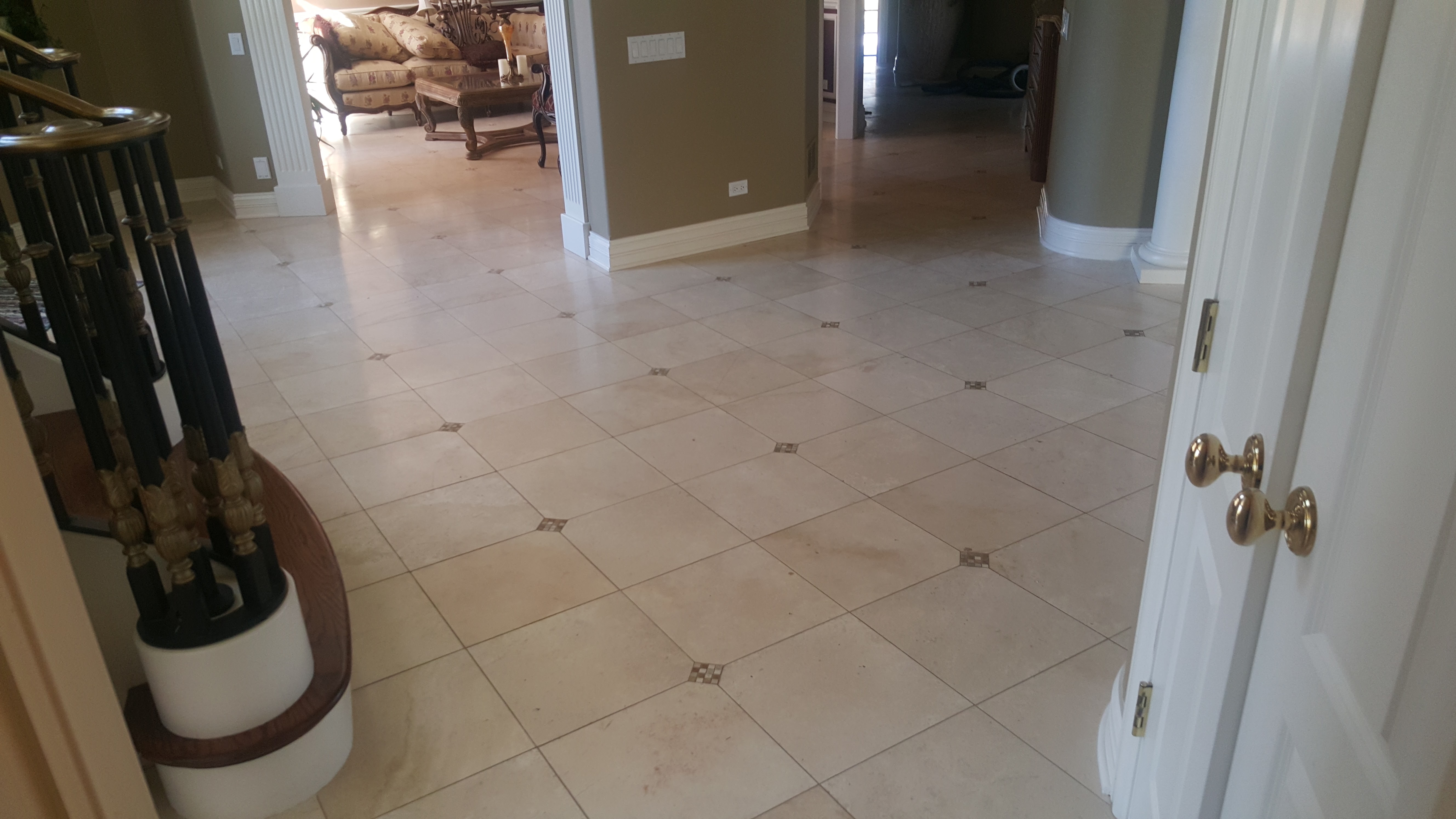 Travertine floor restoration