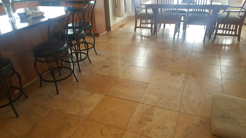 Travertine floor restoration