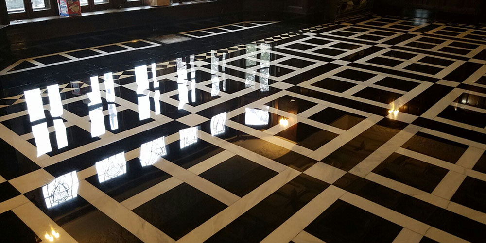 Restoration of Marble Lobby Floor in Chicago’s Historical Mansion