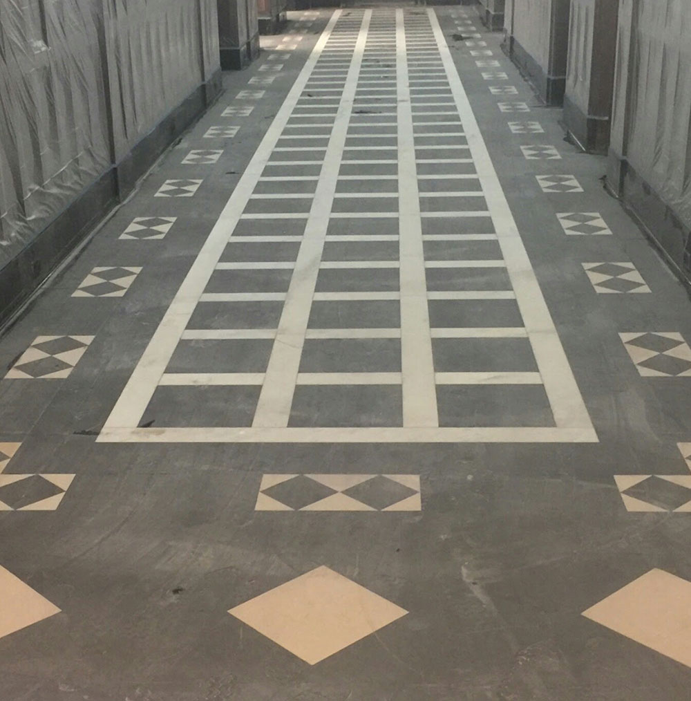 Restoration of Marble Lobby Floor in Chicago’s Historical Mansion