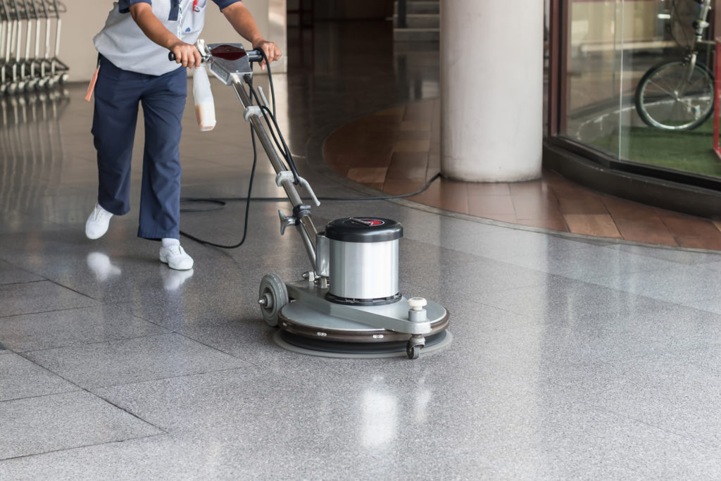 Terrazzo floor maintenance polishing machine