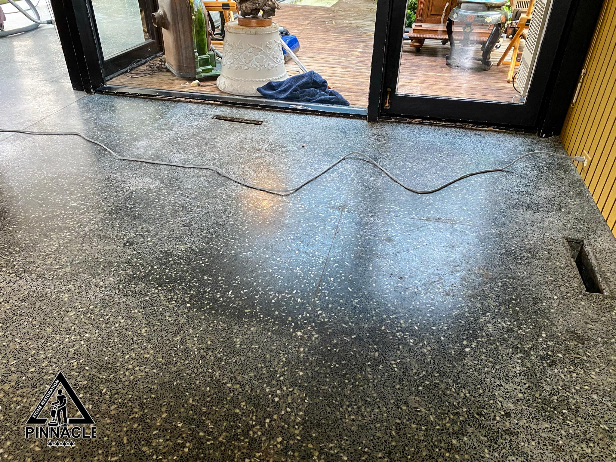 Terrazzo Floor Restoration Grout Densifying Polishing Sealing