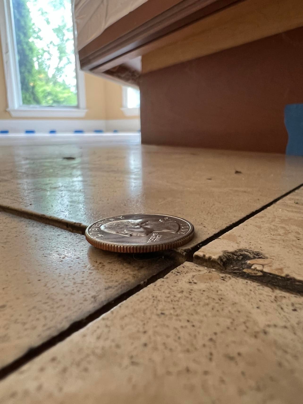 Travertine Floor Tile Lippage Removal