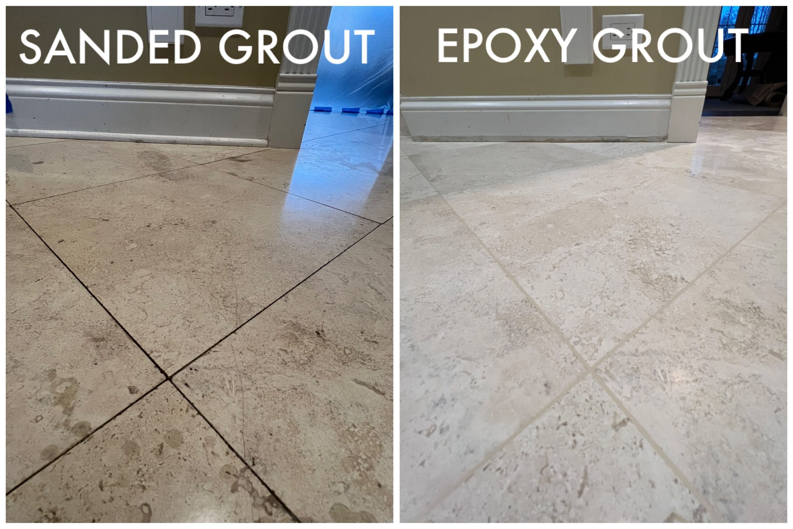 Marble or travertine tile grout: Why choose epoxy grout when it comes to a natural stone tile floor