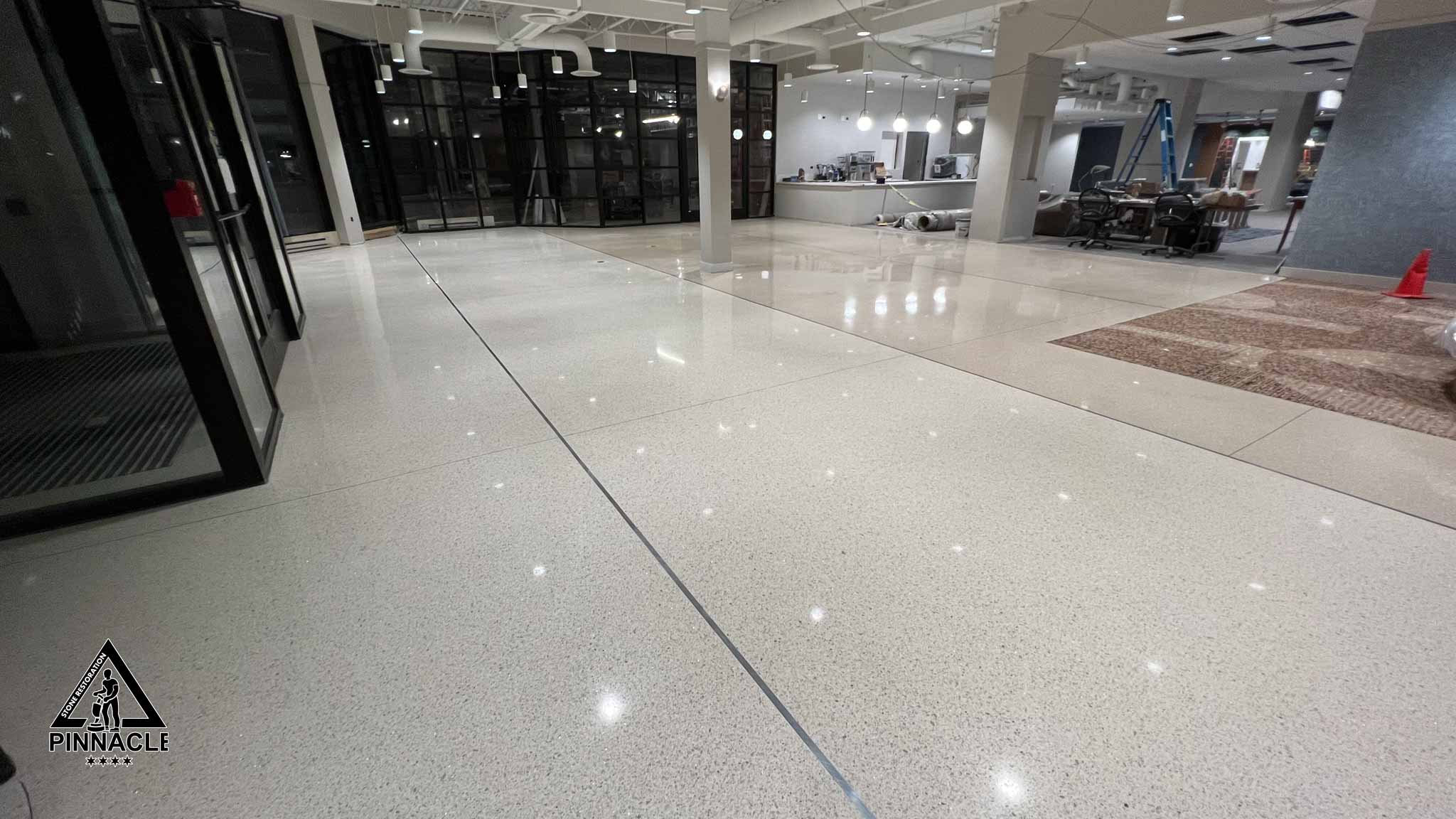 Why terrazzo is great as a commercial lobby floor and how we restore it