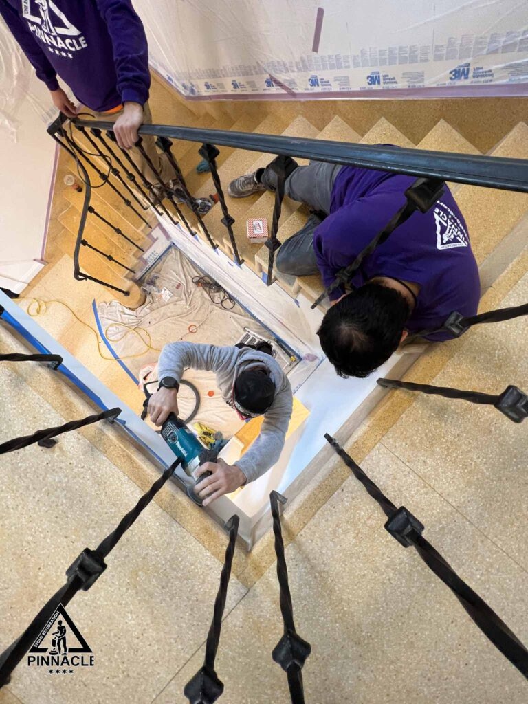 terrazzo stairs restoration