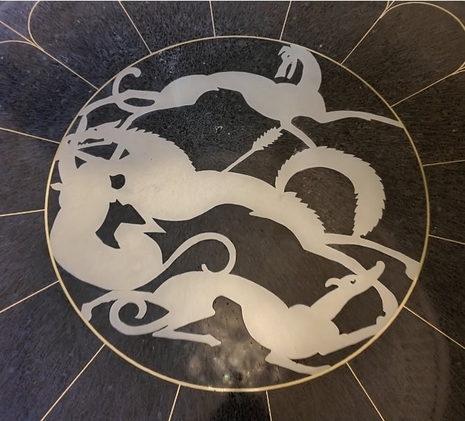 custom black terrazzo floor